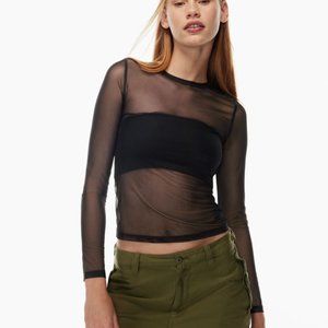Wildfred aritzia mesh long sleeve nwot XS